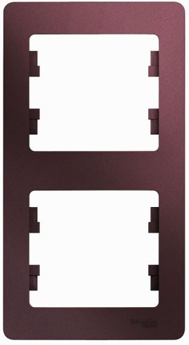 Рамка вертикальная Systeme Electric Glossa 2-м. баклажан картинка